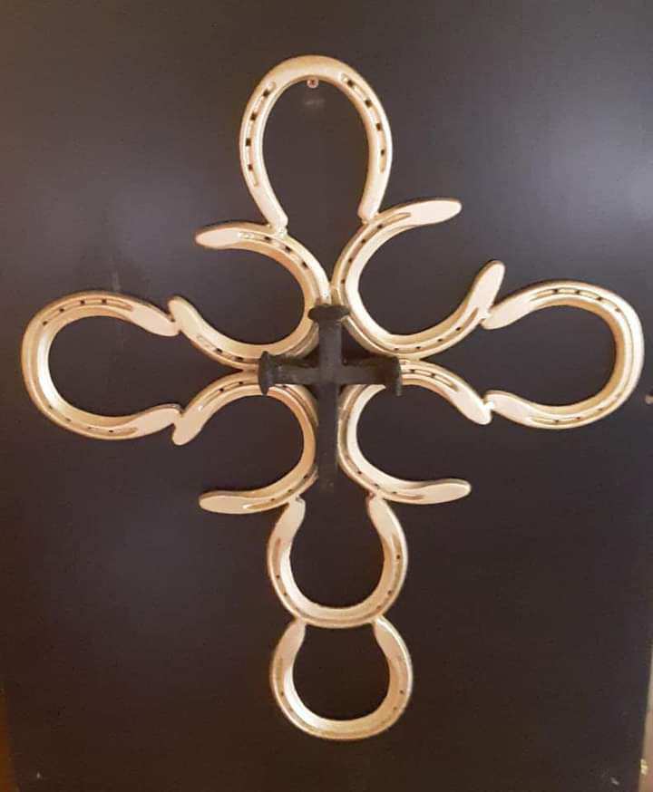 Horseshoe nail cross